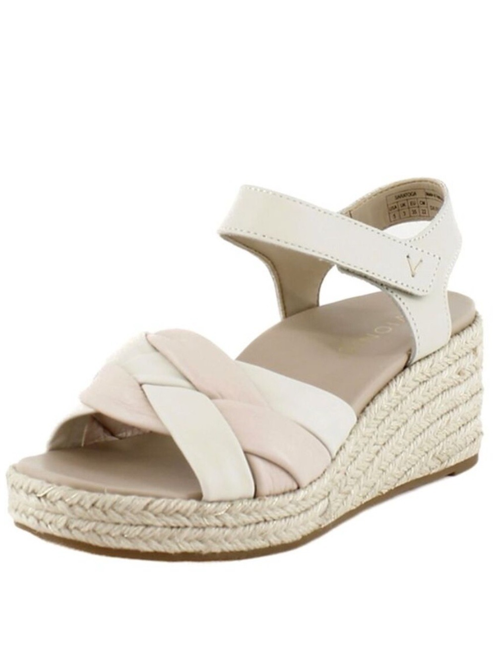 Vionic Saratoga Braided Leather Espadrille Wedges 9.5 NWOB $140